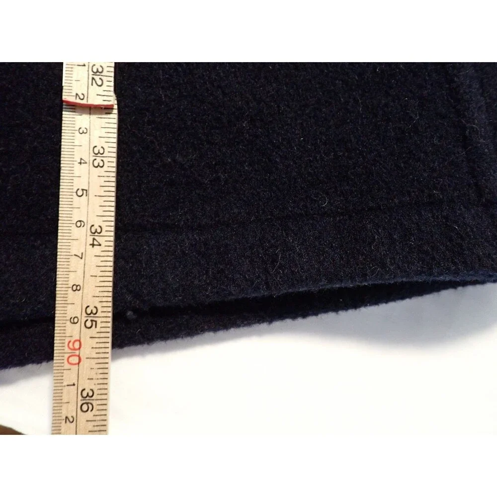 VTG Monty Gloverall Duffle Coat Mens XL Navy Wool Hooded Tartan Lined Toggle UK